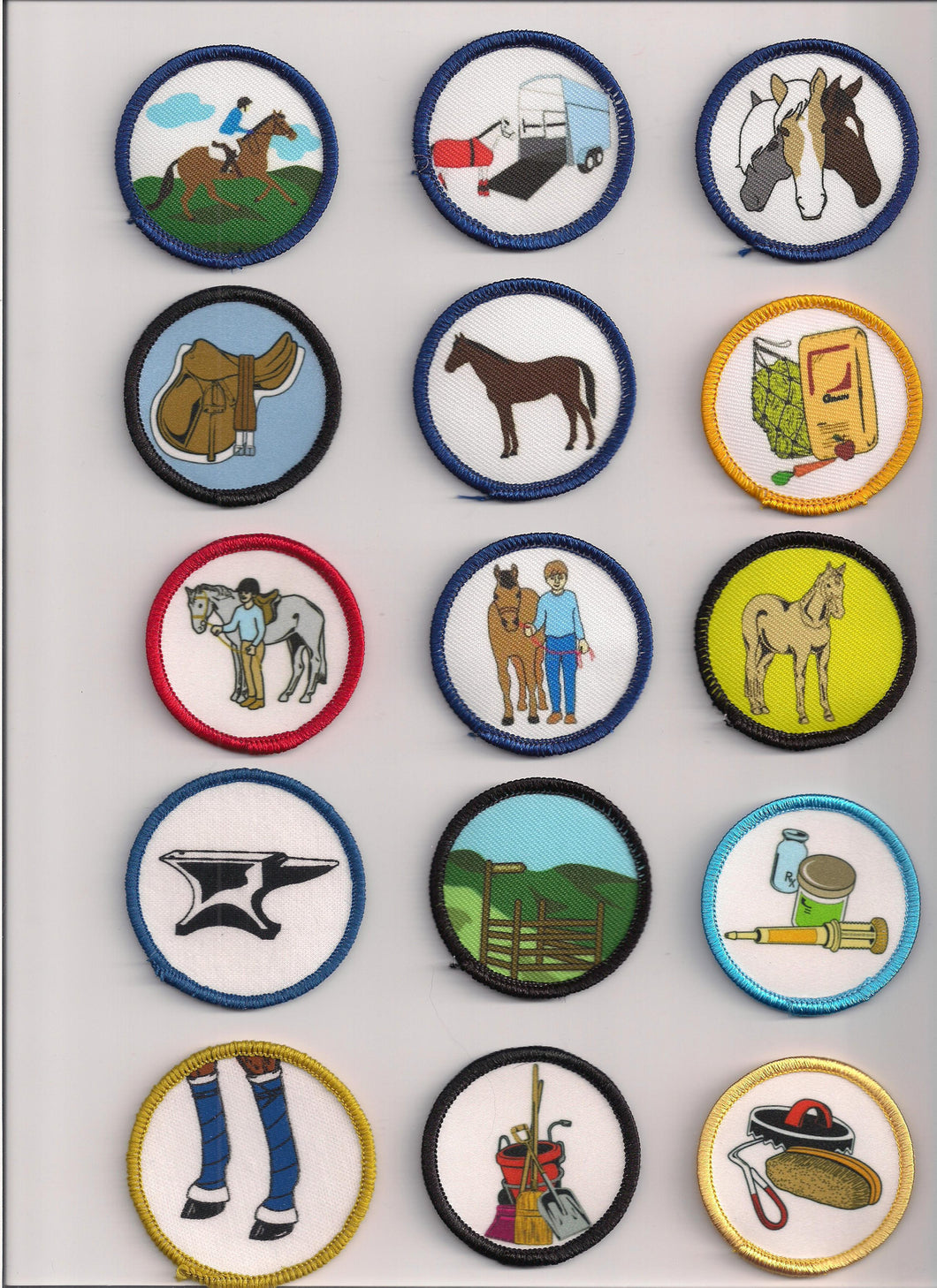 Badge - Set of 15 Horse Management