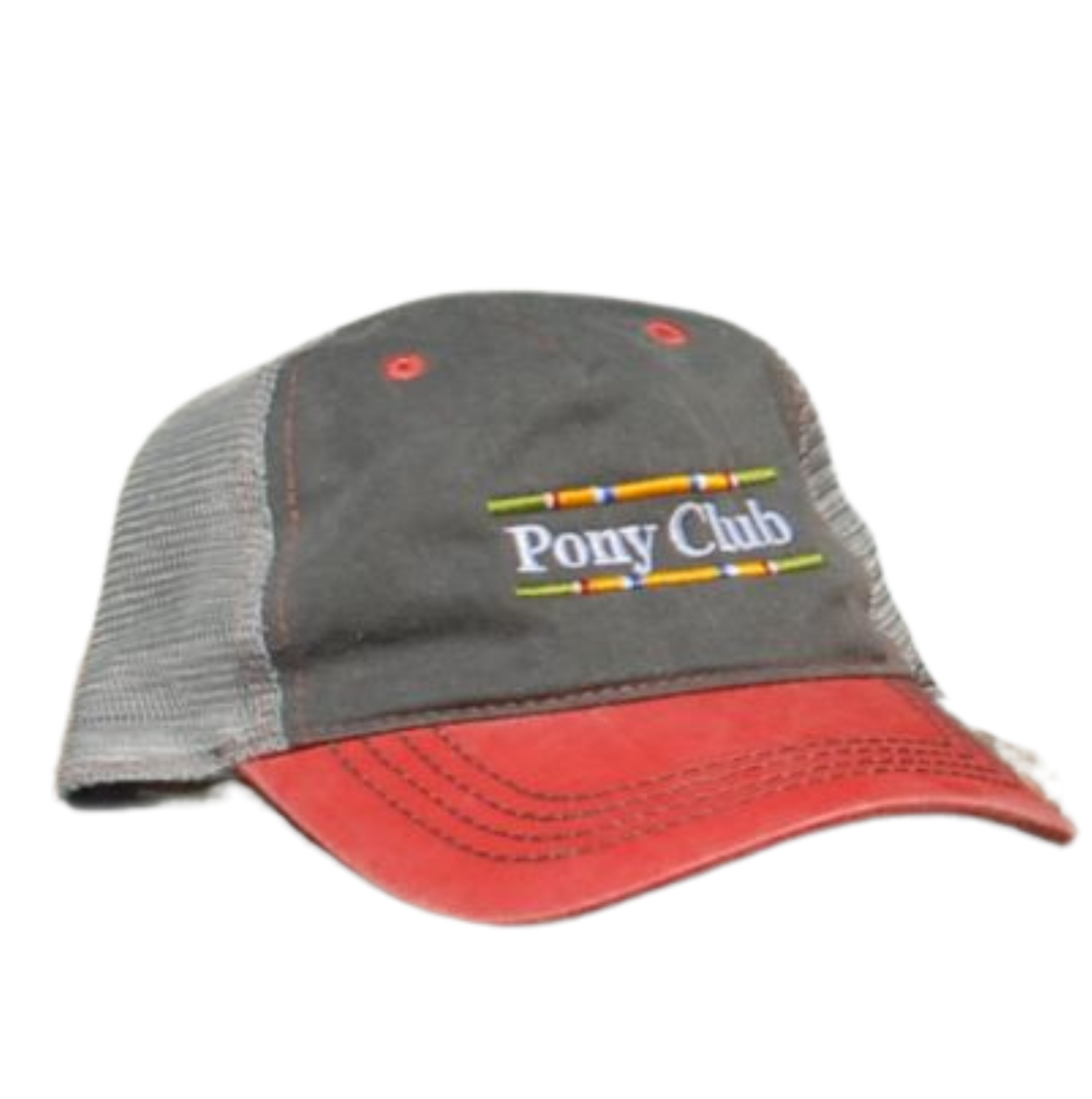 Mesh Ball Cap / Hat - Pony Club Color Bar Logo